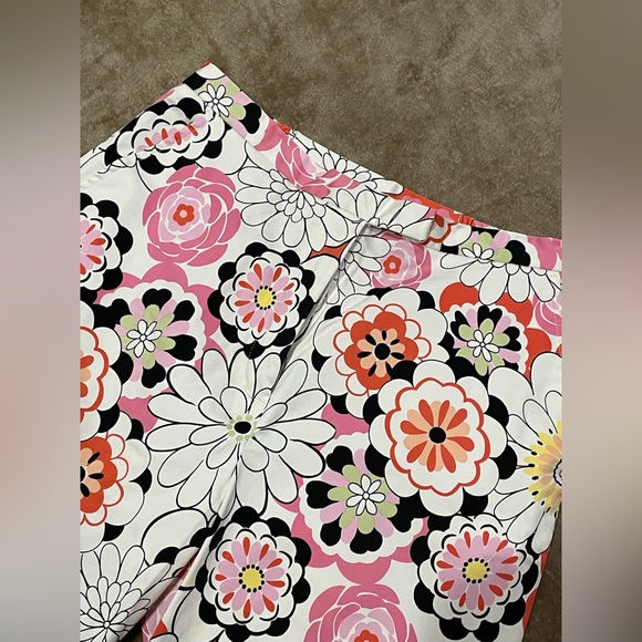 Ann Trinity Vintage 70s Floral Pattern Crop Pants Size 8 - Picture 2 of 4